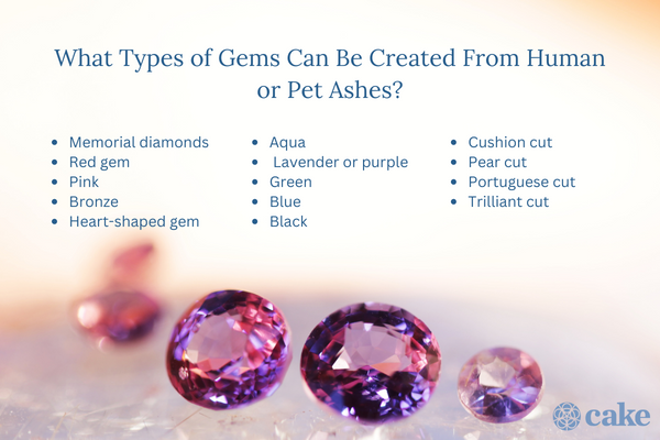 What Types of Gems Can Be Created From Human or Pet Ashes?